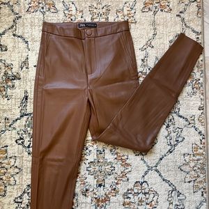 Zara Faux Leather Skinny Pants